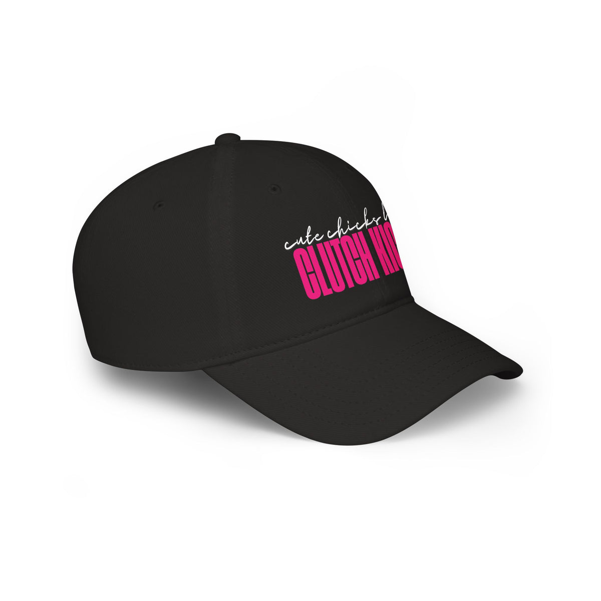 Cute Chicks like CLUTCH KICKS Cap | Baseball Hat with Pink Script