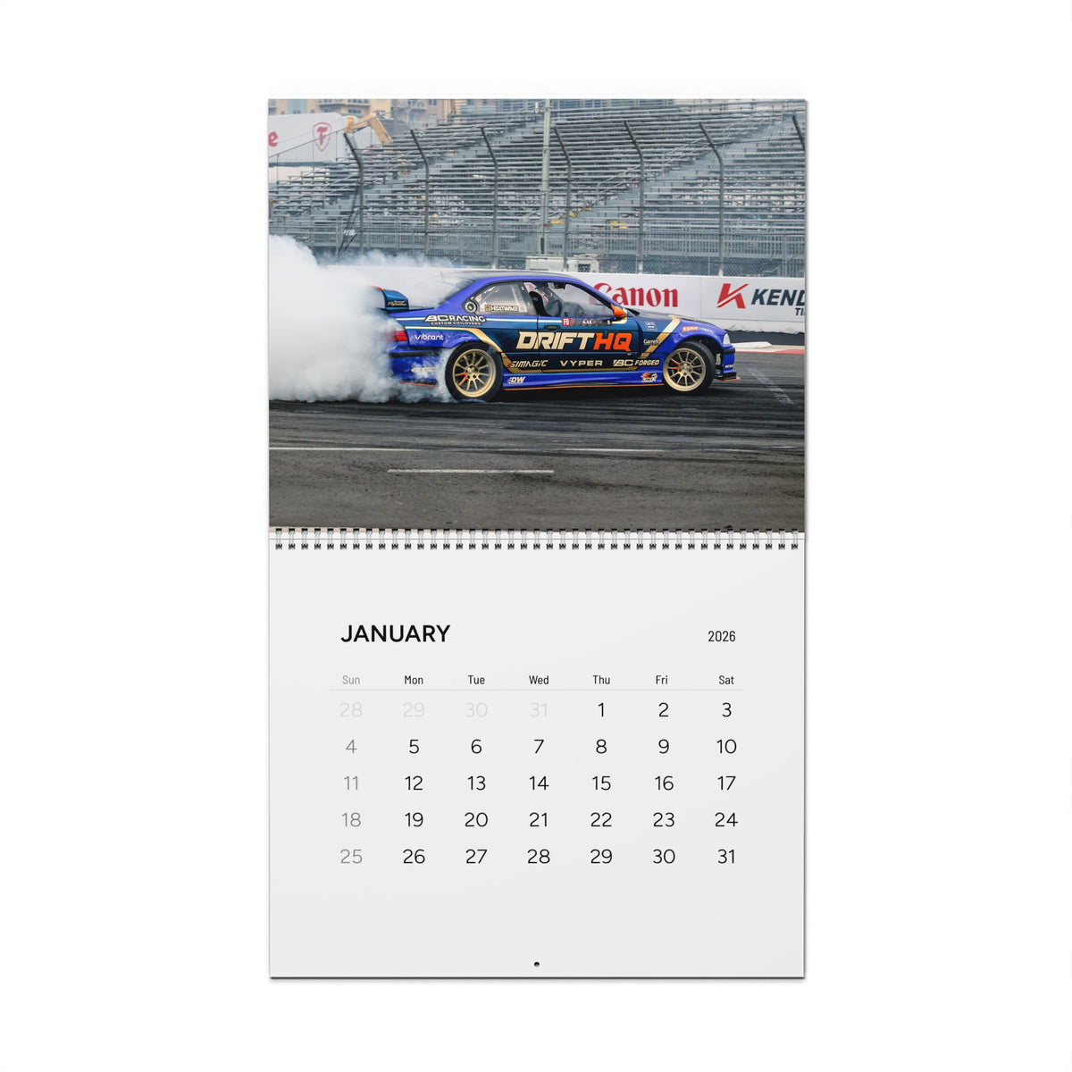 Drift Cars Wall Calendar | 2026 Racing Photography Calendar