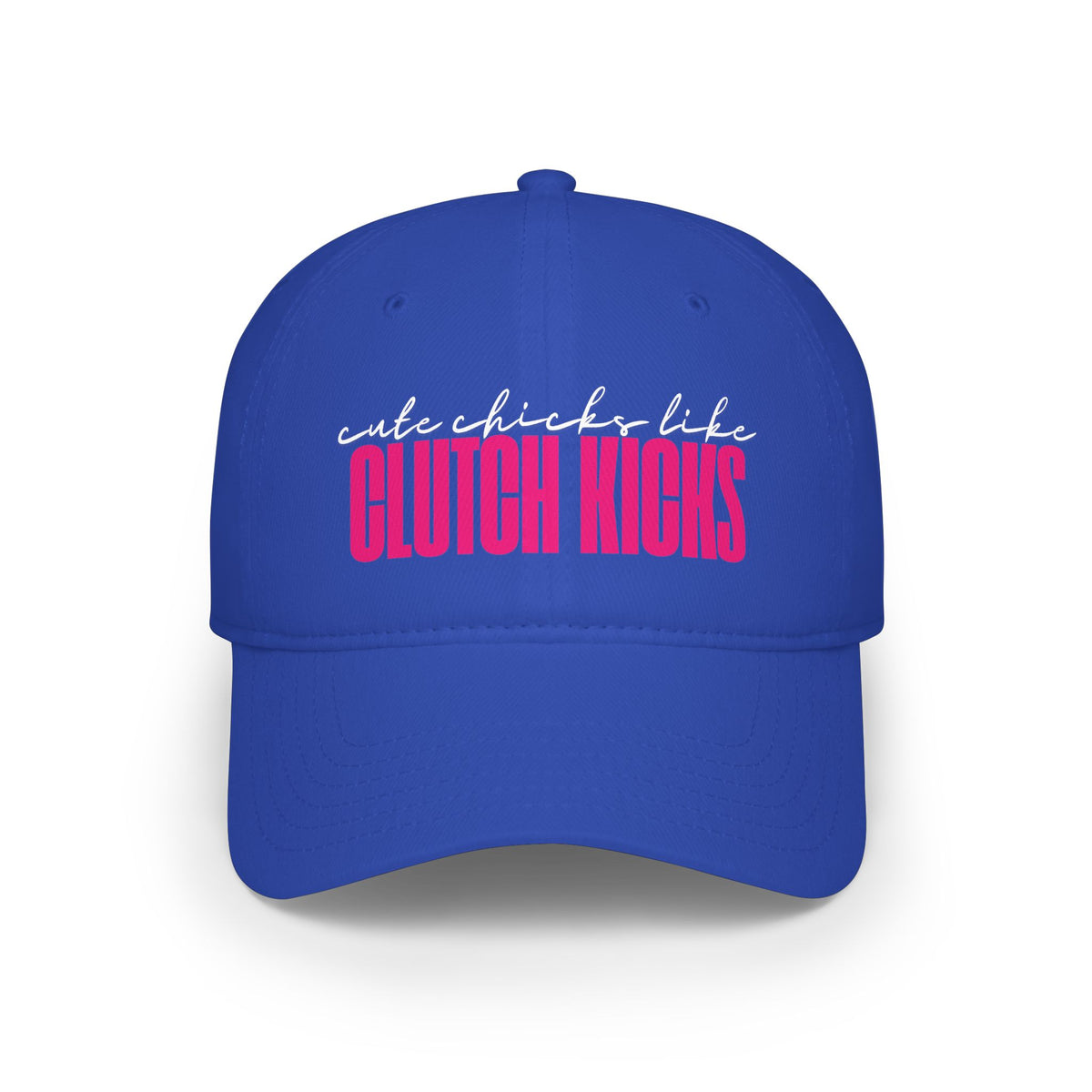Cute Chicks like CLUTCH KICKS Cap | Baseball Hat with Pink Script