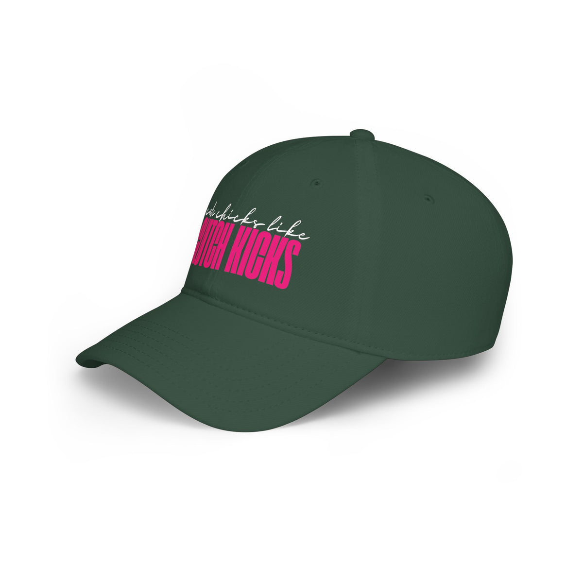 Cute Chicks like CLUTCH KICKS Cap | Baseball Hat with Pink Script