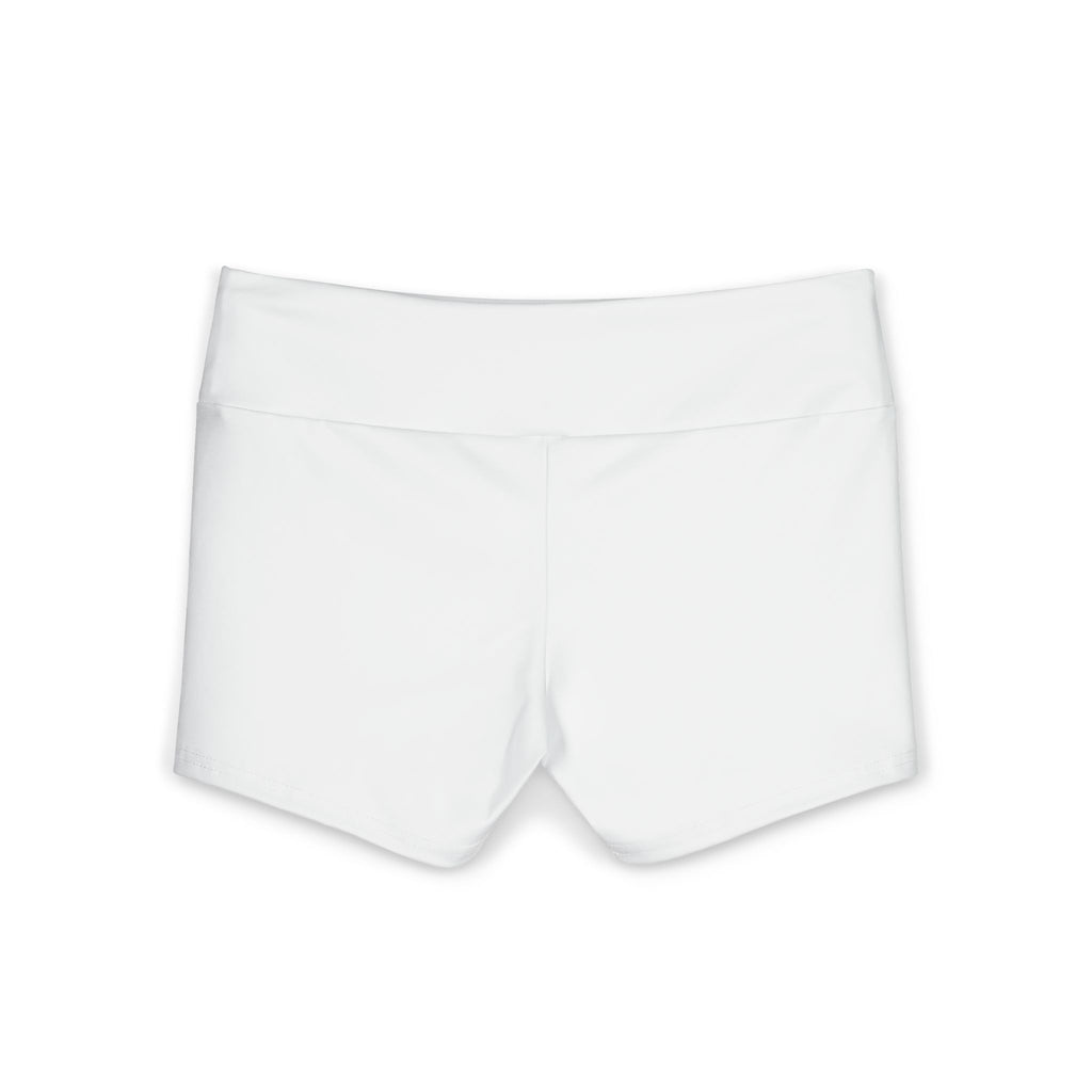 Cute Chicks Like Clutch Kicks White Yoga Shorts