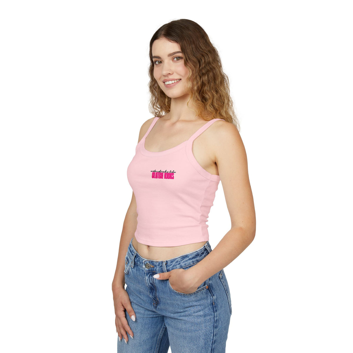 Cute Chicks Like Clutch Kicks Spaghetti Strap Tank Top
