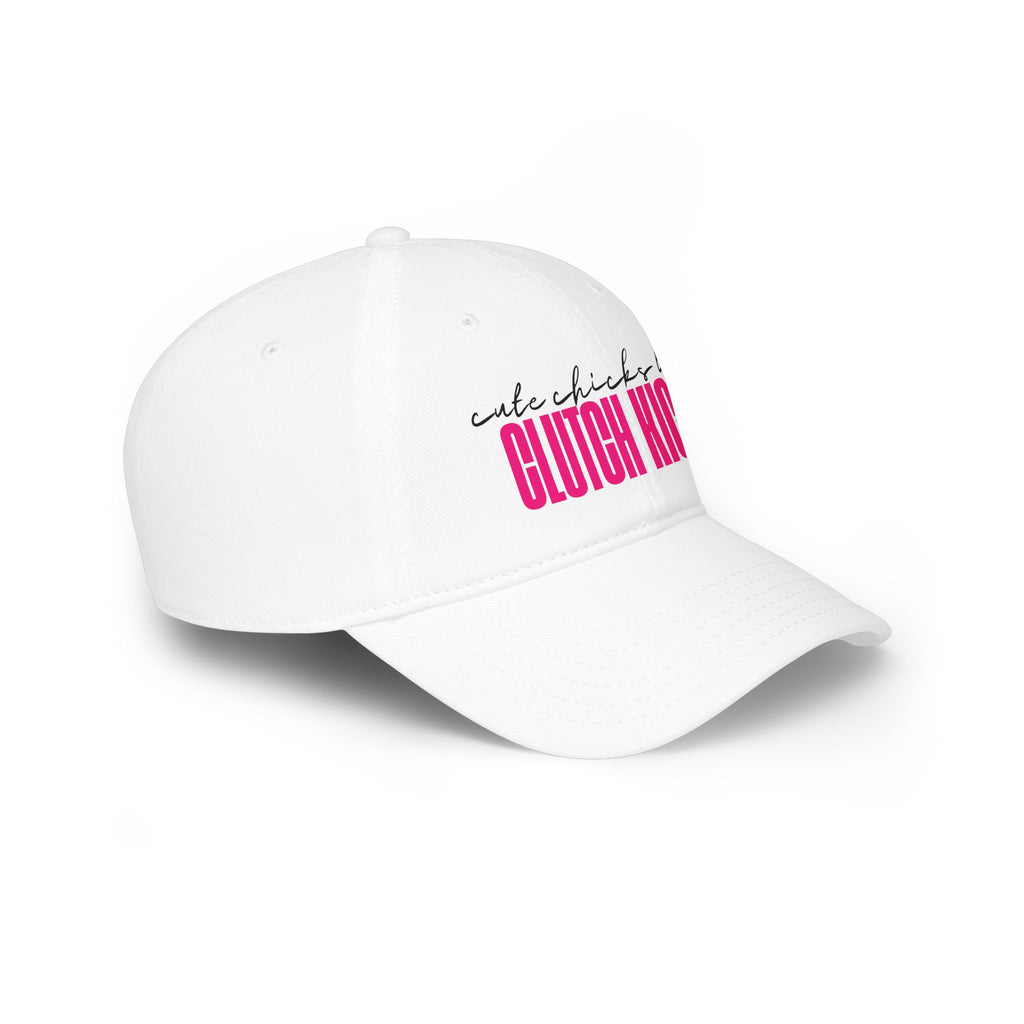 Cute Chicks like CLUTCH KICKS Cap | Baseball Hat with Pink Script