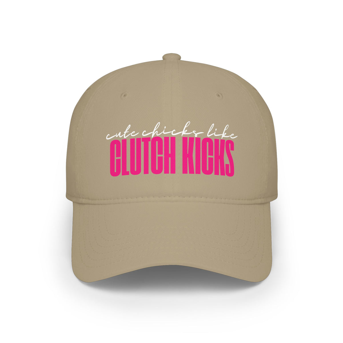 Cute Chicks like CLUTCH KICKS Cap | Baseball Hat with Pink Script