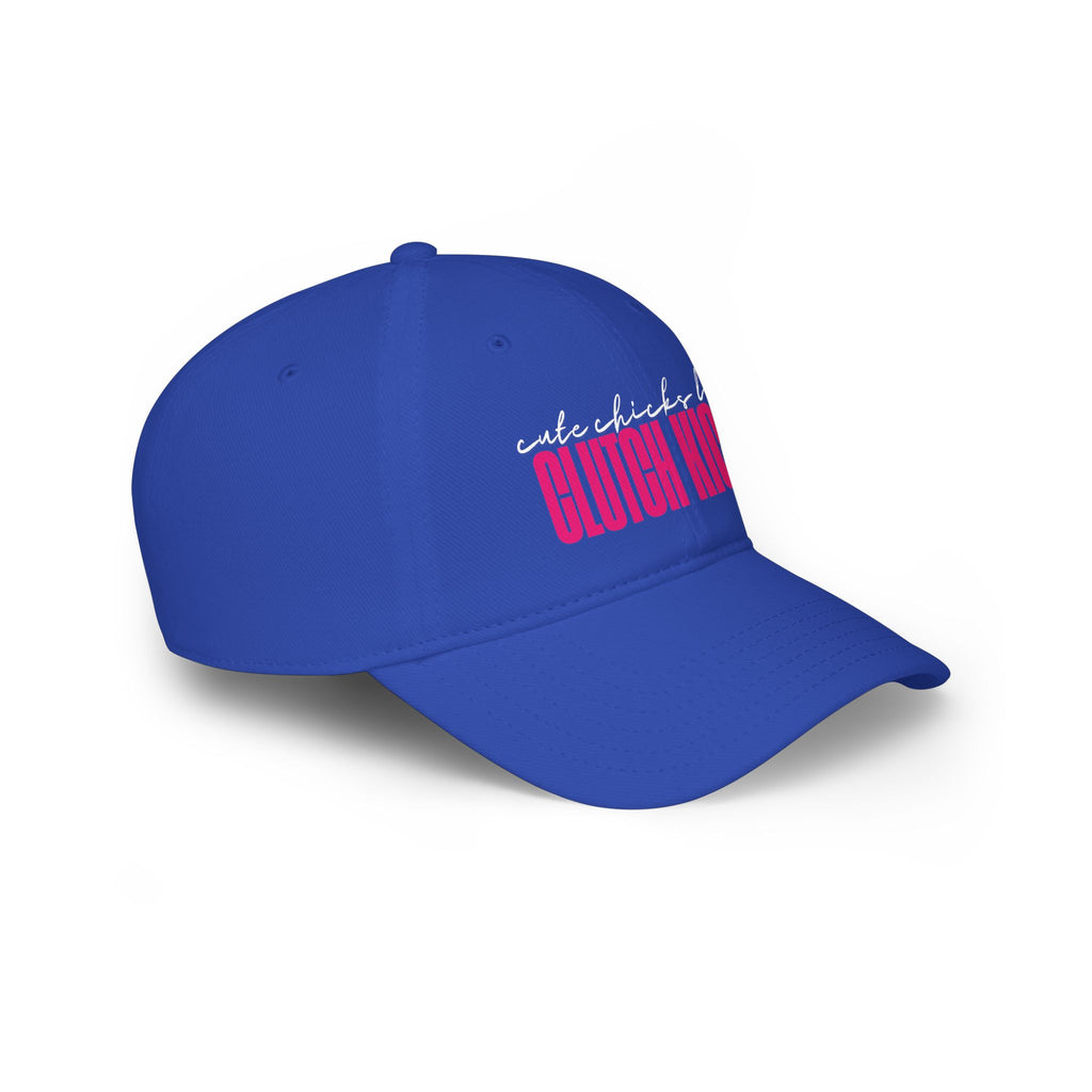 Cute Chicks like CLUTCH KICKS Cap | Baseball Hat with Pink Script