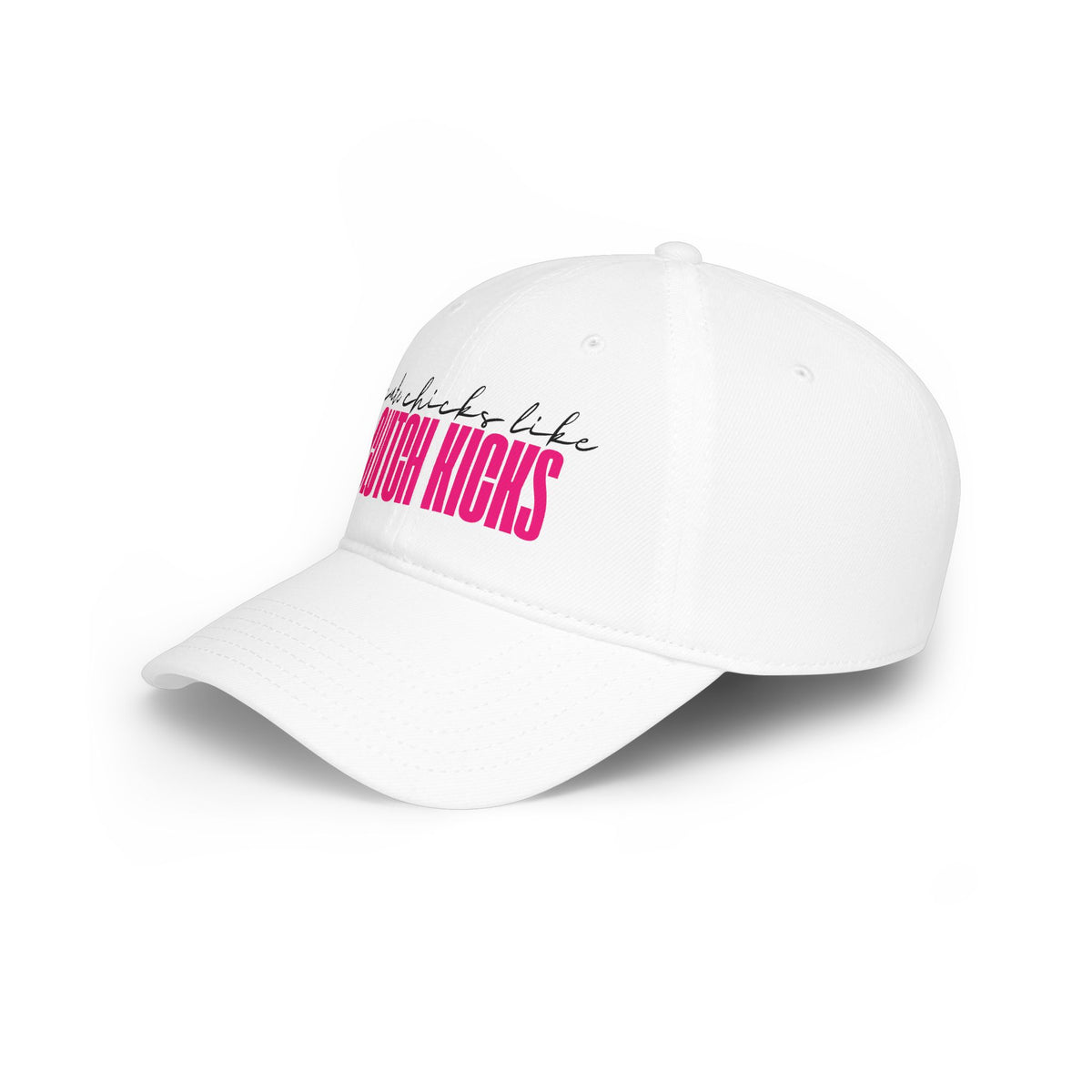 Cute Chicks like CLUTCH KICKS Cap | Baseball Hat with Pink Script