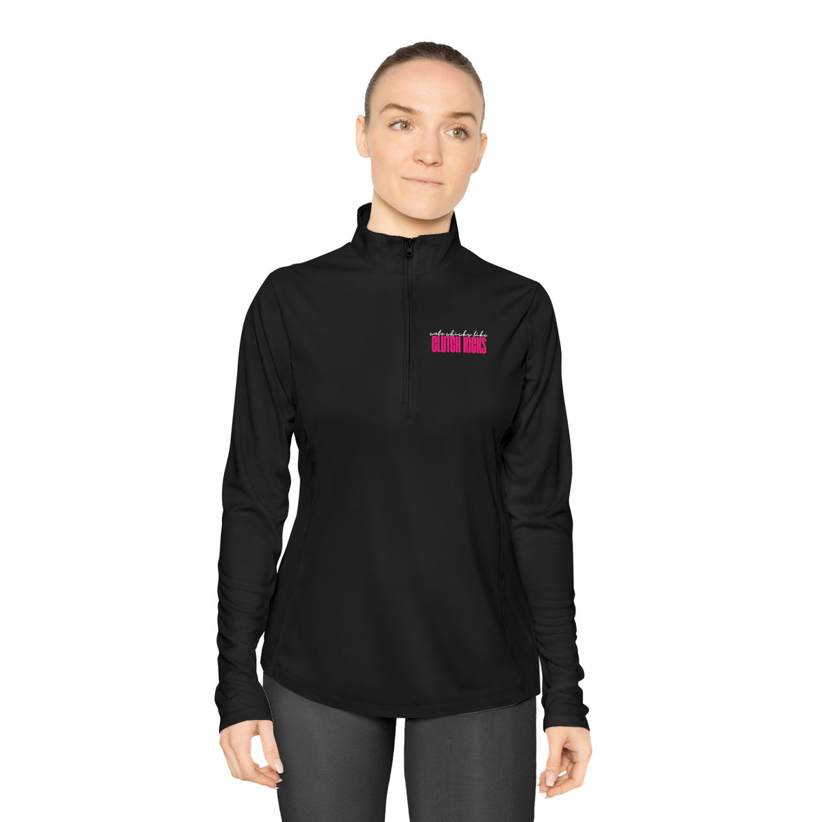 Clutch Kicks Ladies Quarter-Zip Pullover