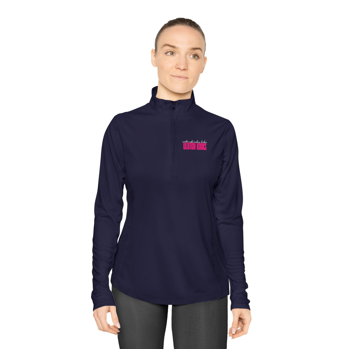 Clutch Kicks Ladies Quarter-Zip Pullover