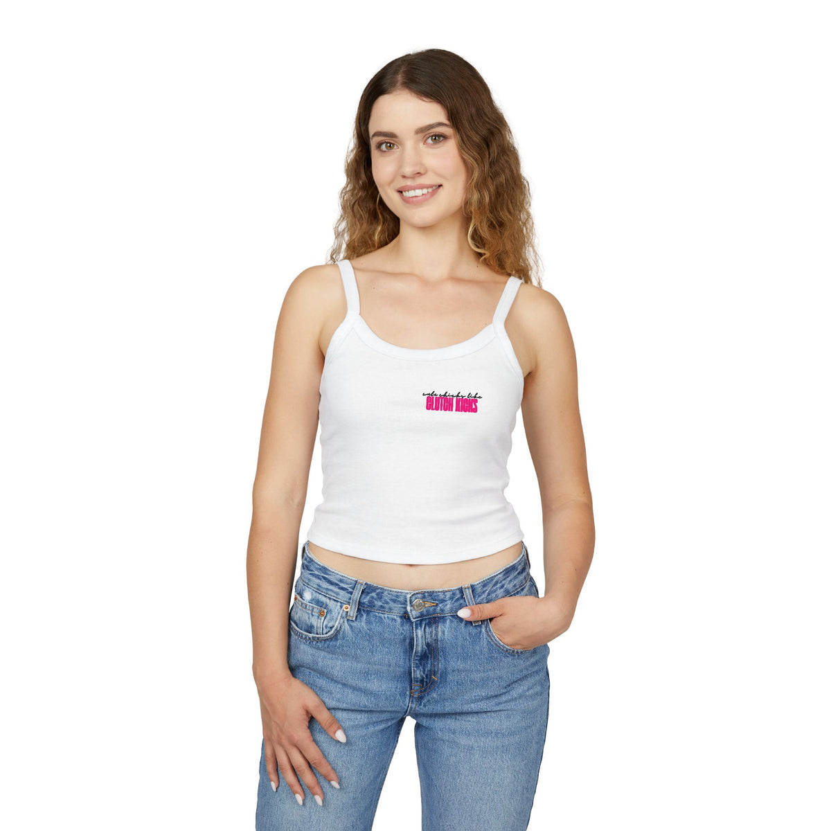 Cute Chicks Like Clutch Kicks Spaghetti Strap Tank Top