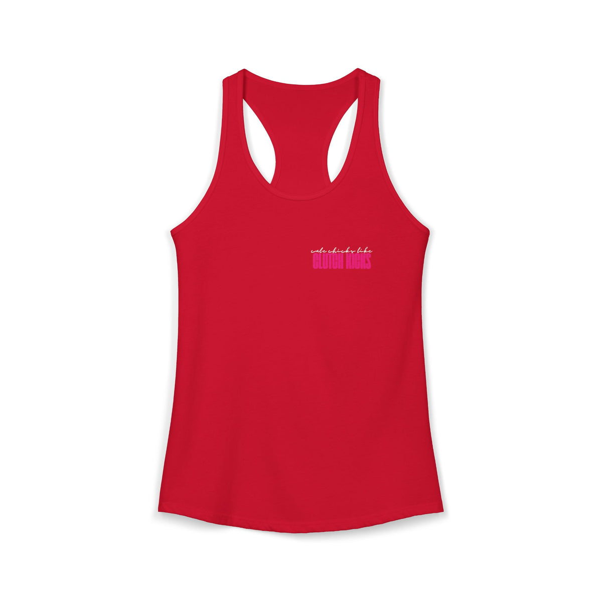 Cute Chicks Like Clutch Kicks Racerback Tank Top