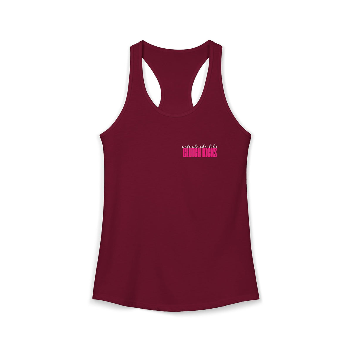 Cute Chicks Like Clutch Kicks Racerback Tank Top
