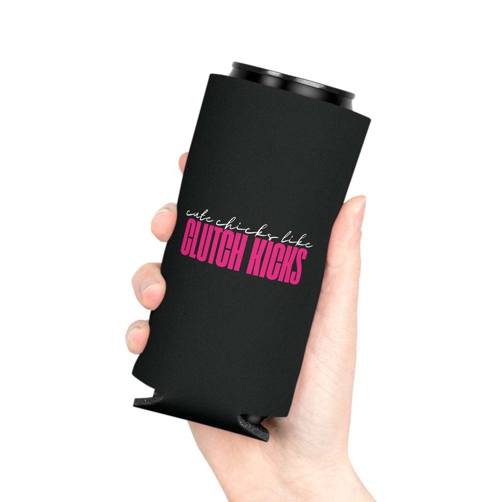 Cute Chicks Like Clutch Kicks can cooler with drift-inspired car girl design for race days, car meets, and motorsport fans