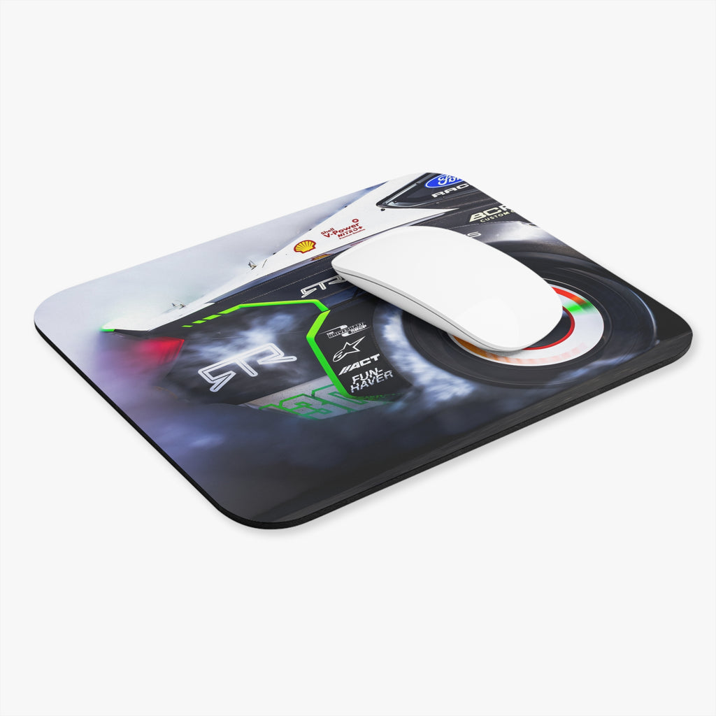 James Deane drift car mouse pad with high-action motorsport photography design