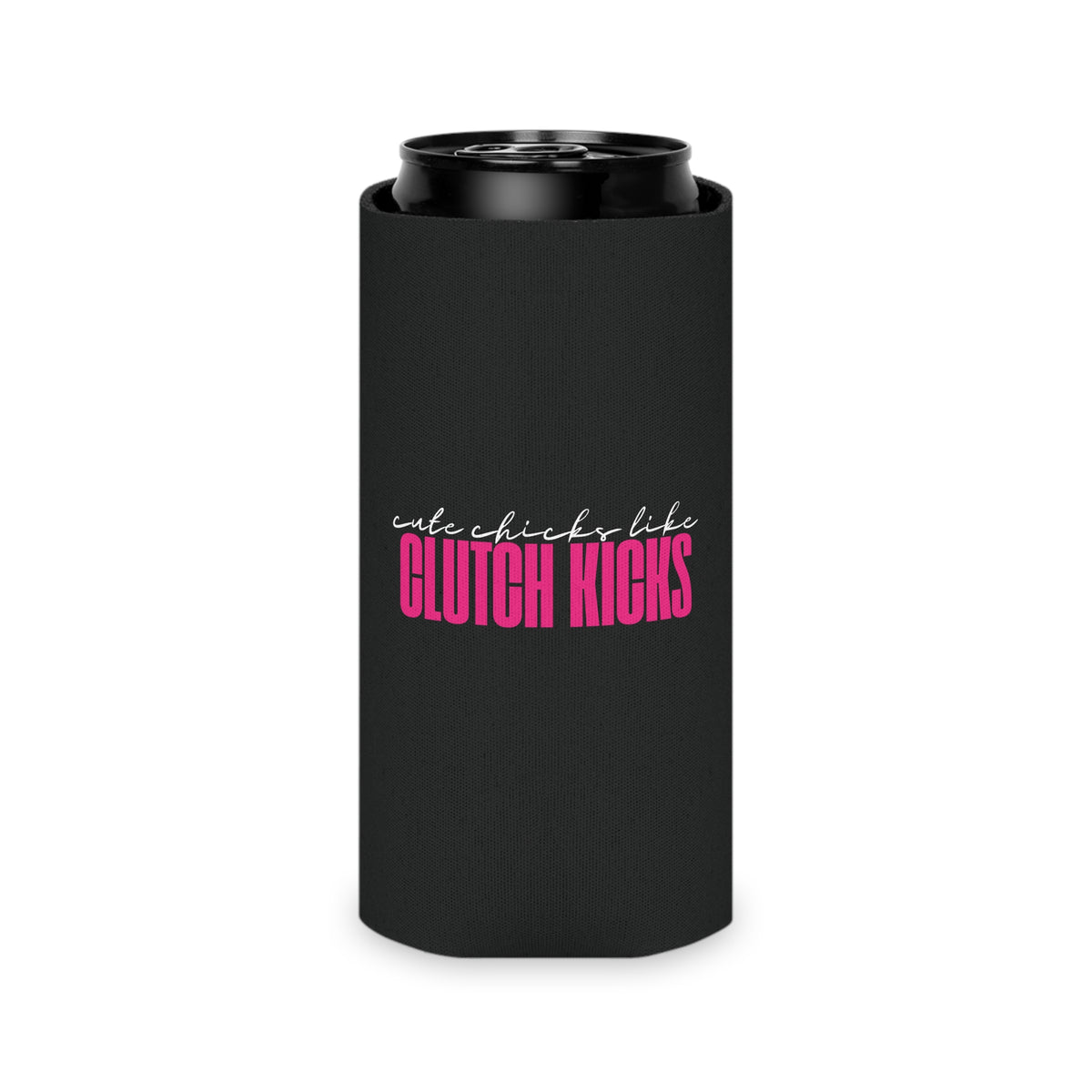 Cute Chicks Like Clutch Kicks can cooler with drift-inspired car girl design for race days, car meets, and motorsport fans